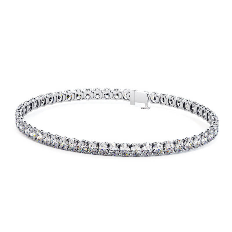 BRACELET RIVIERE DE DIAMANTS OVALES