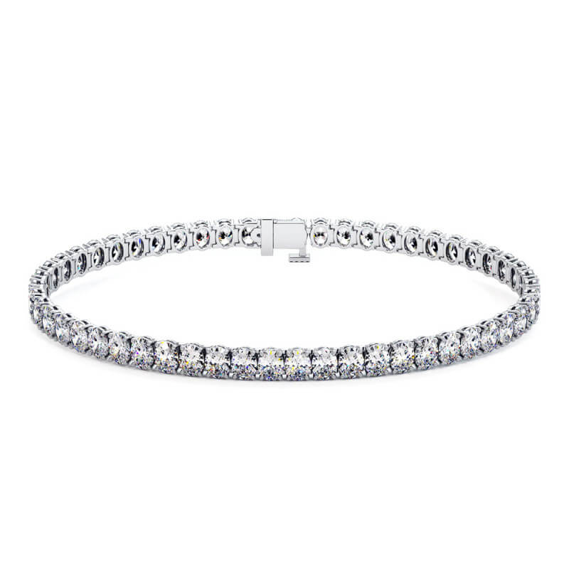 BRACELET RIVIERE DE DIAMANTS OVALES