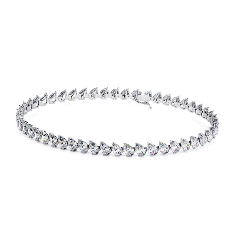 BRACELET RIVIERE DE DIAMANTS POIRES