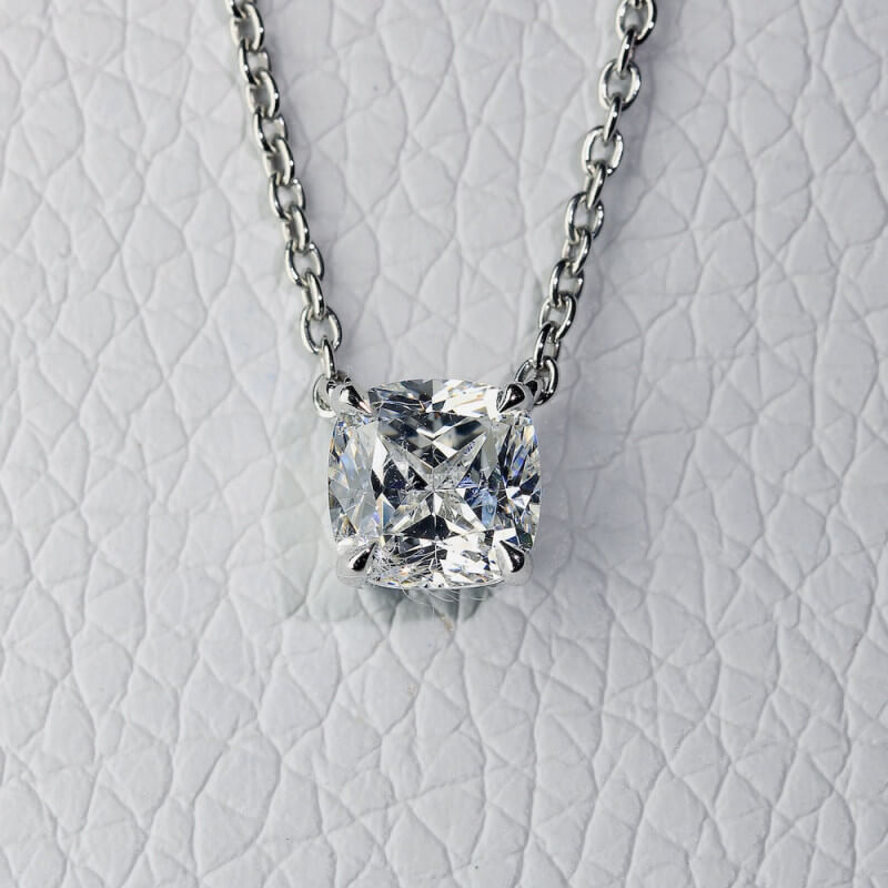 Colliers Diamants Pendentif Diamants Montaigne Coussin