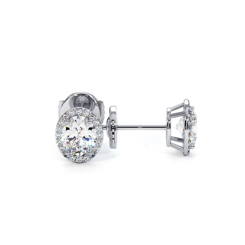 Boucles d'Oreilles Odéon Diamants Ovales