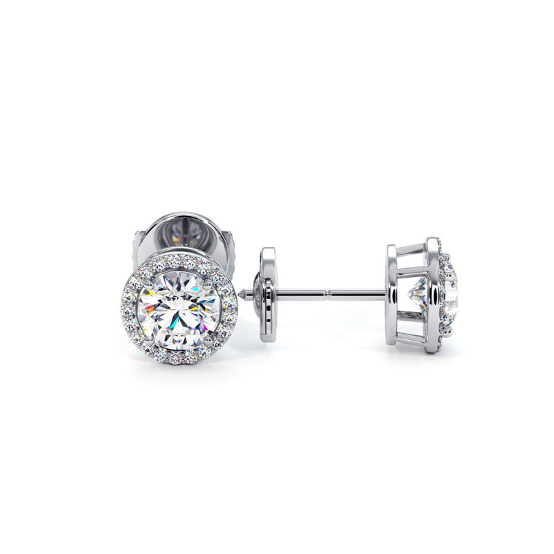 Boucles d'Oreilles Diamant Odéon Rond