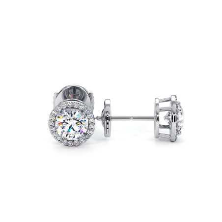 Boucles d'Oreilles Diamant Odéon Rond