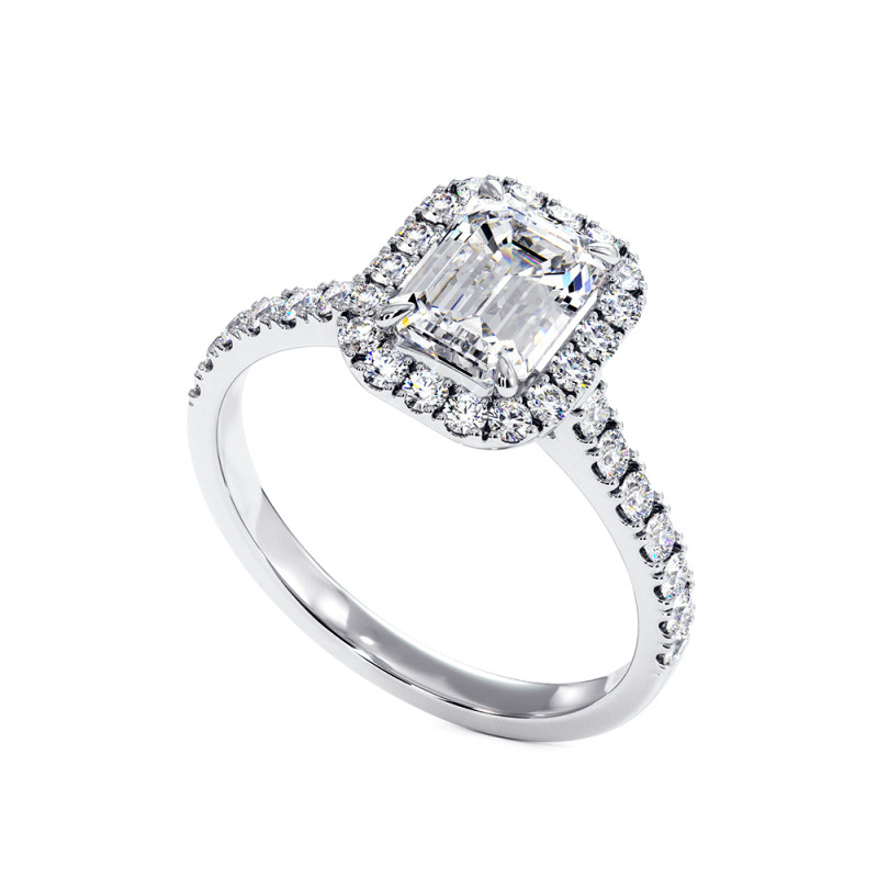 Bague Odéon Diamants Taille Emeraude