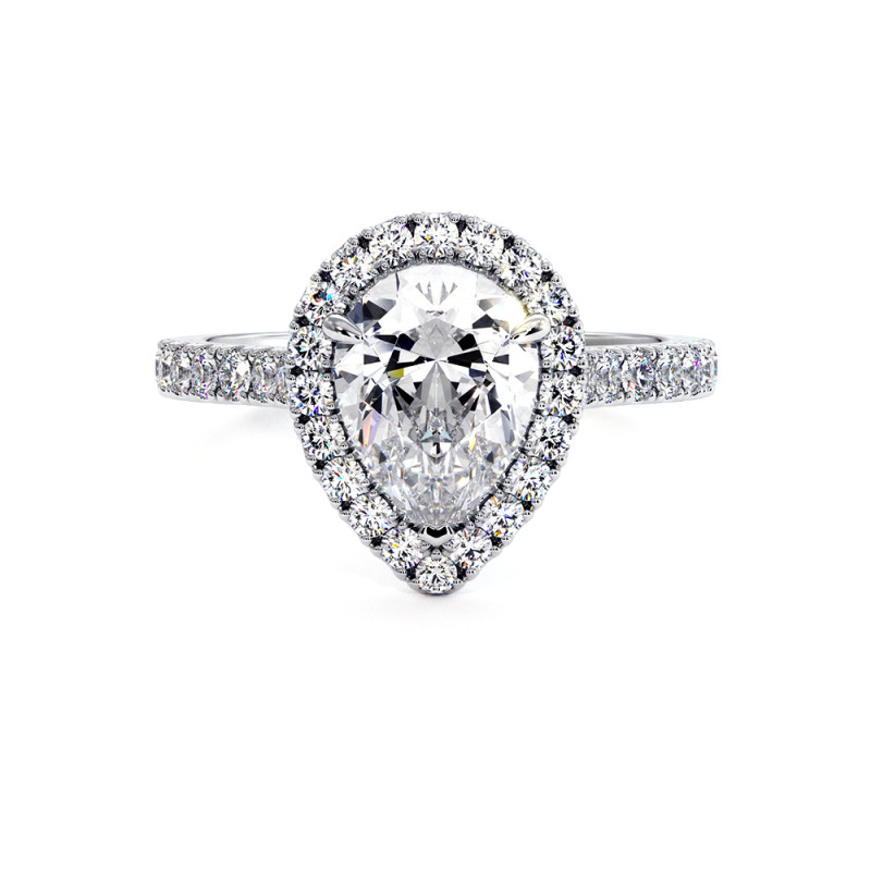 Bagues de fiançailles diamants Bague Odéon Diamants Poire