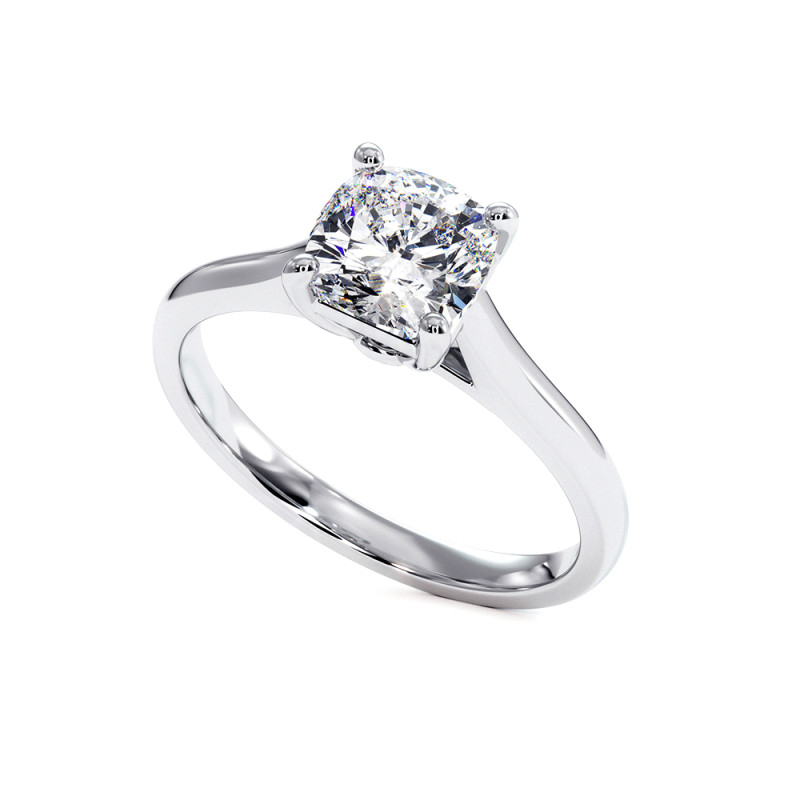 Bague fiancaille sales diamant coussin