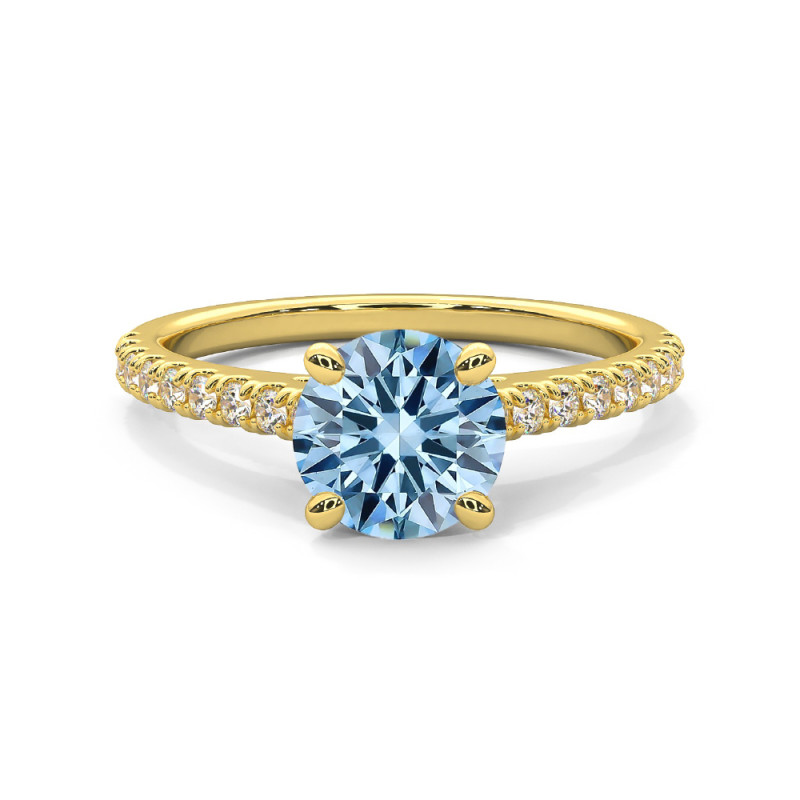 Bague Vendôme Diamants Bleu Rond