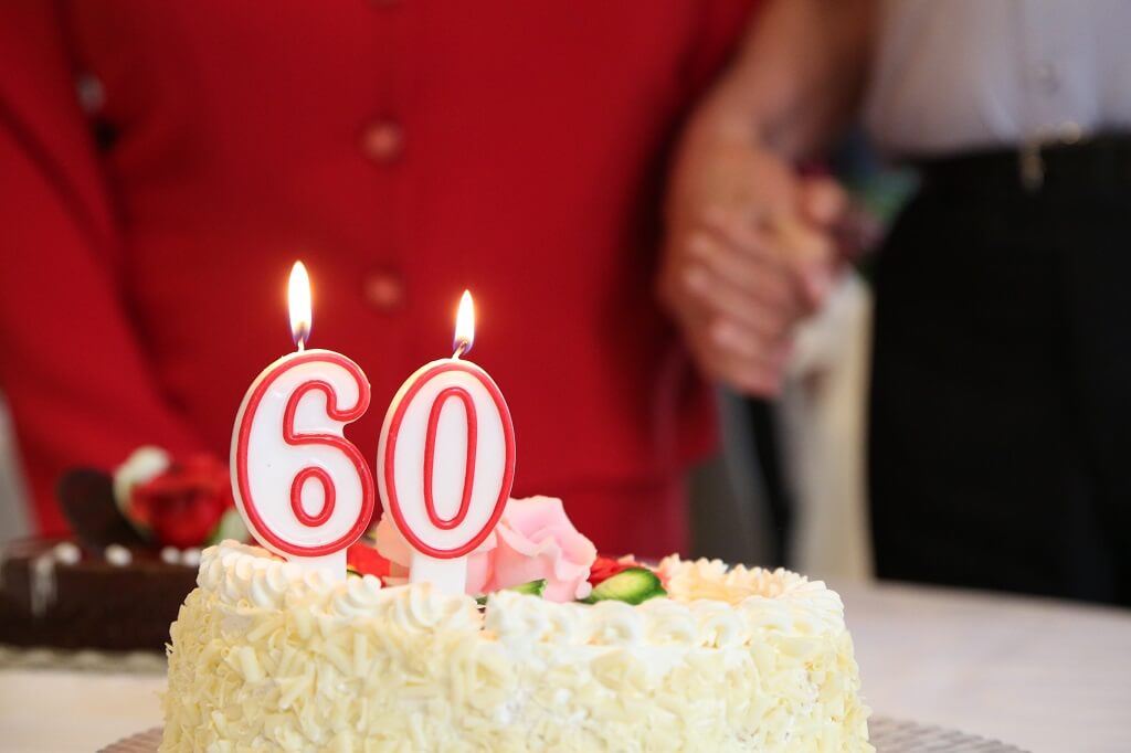 Gâteau pour le 60e anniversaire des noces de diamant
