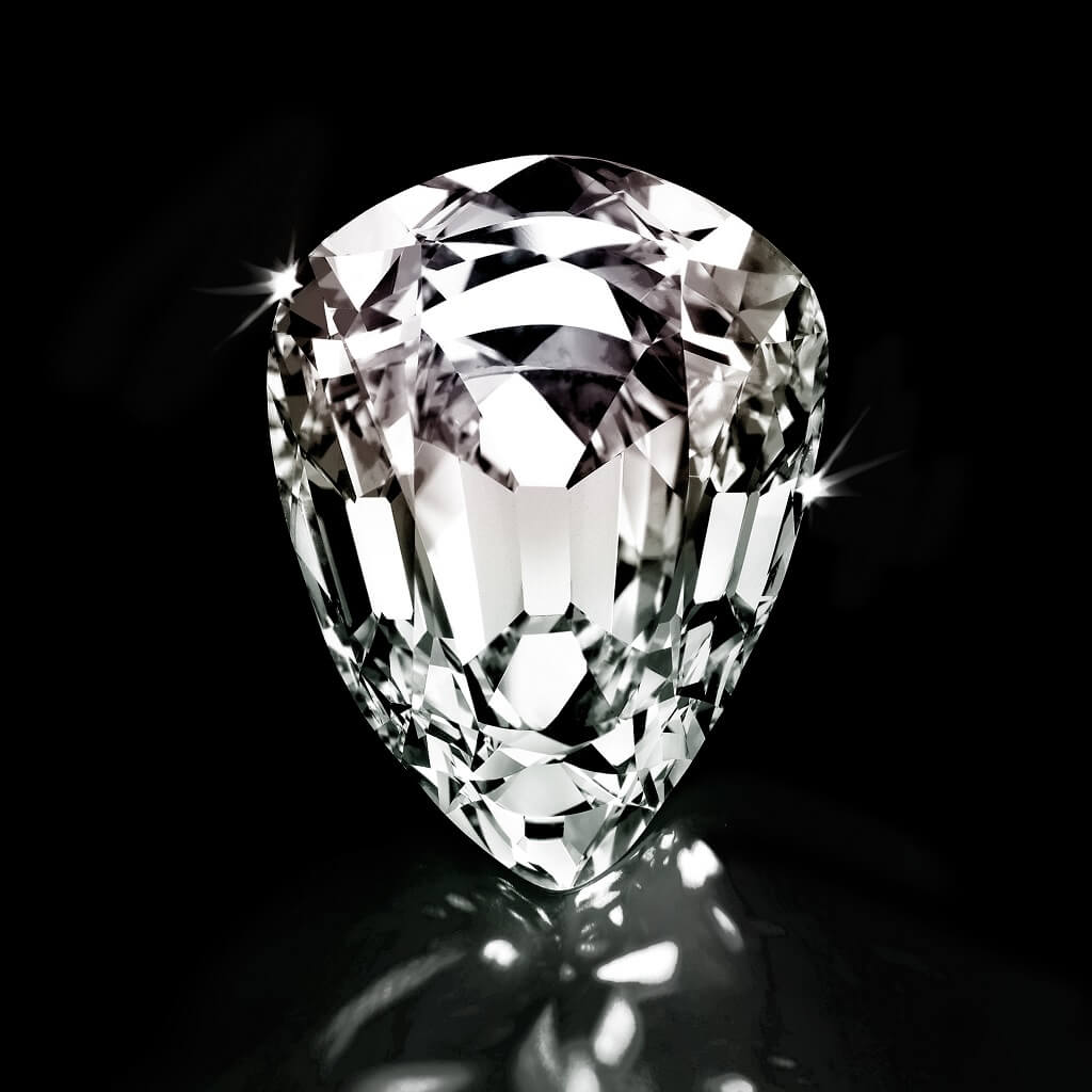 Diamant de coupe poire romantique