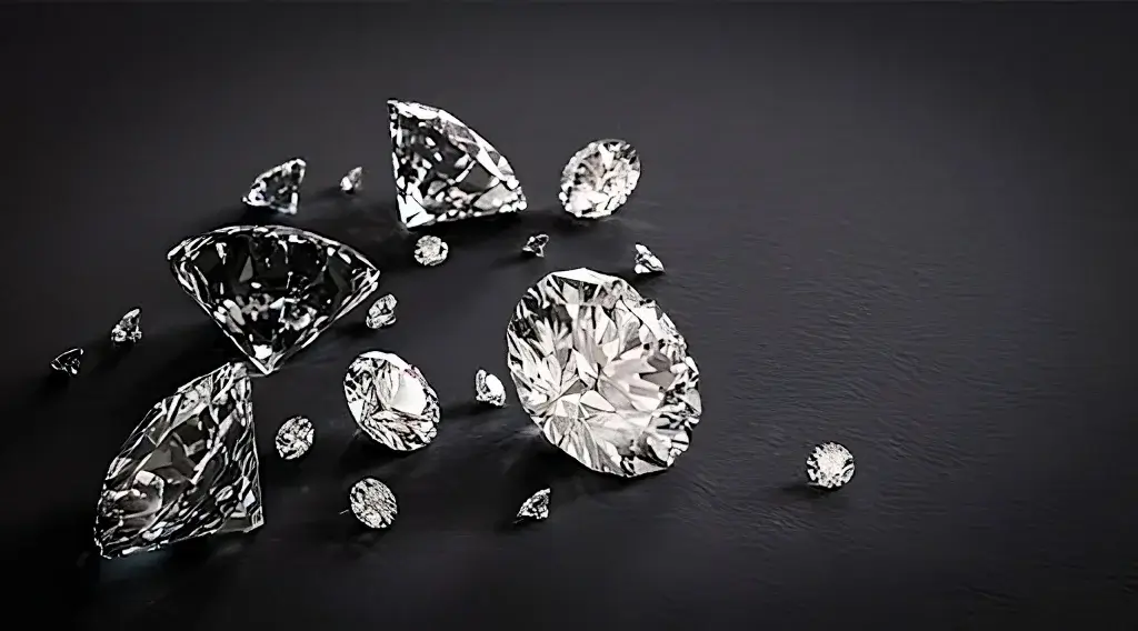 Plusieurs diamants naturels et certifiés