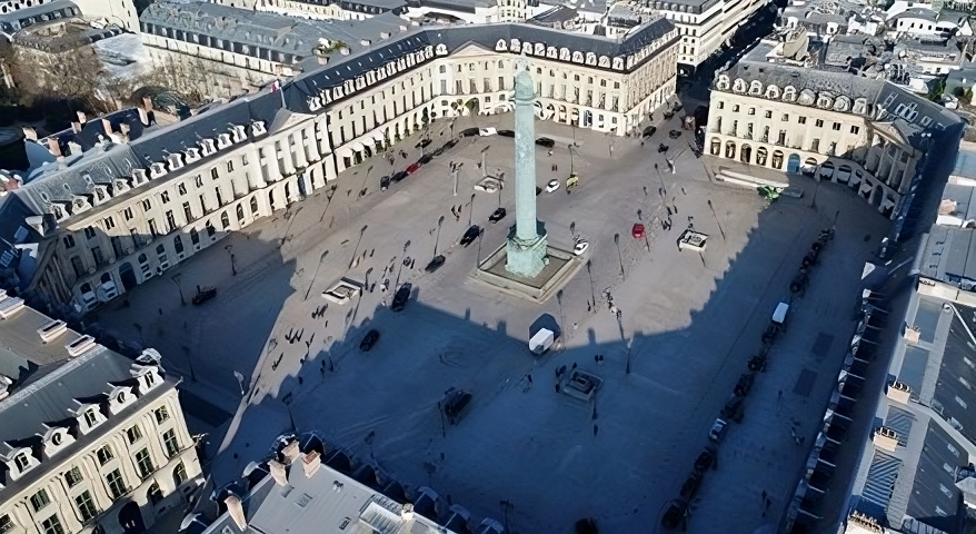 Place Vendôme vue aérienne