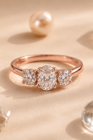 Bague trilogie en diamant de synthèse : signification et guide d'achat