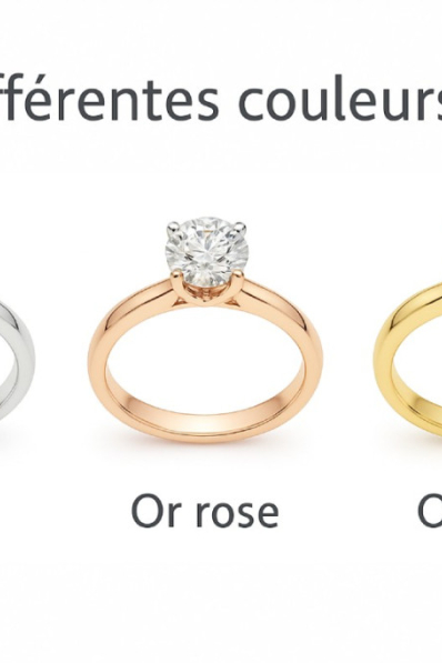 Quelles sont les différences entre l’or jaune, l’or rose et l’or blanc ?